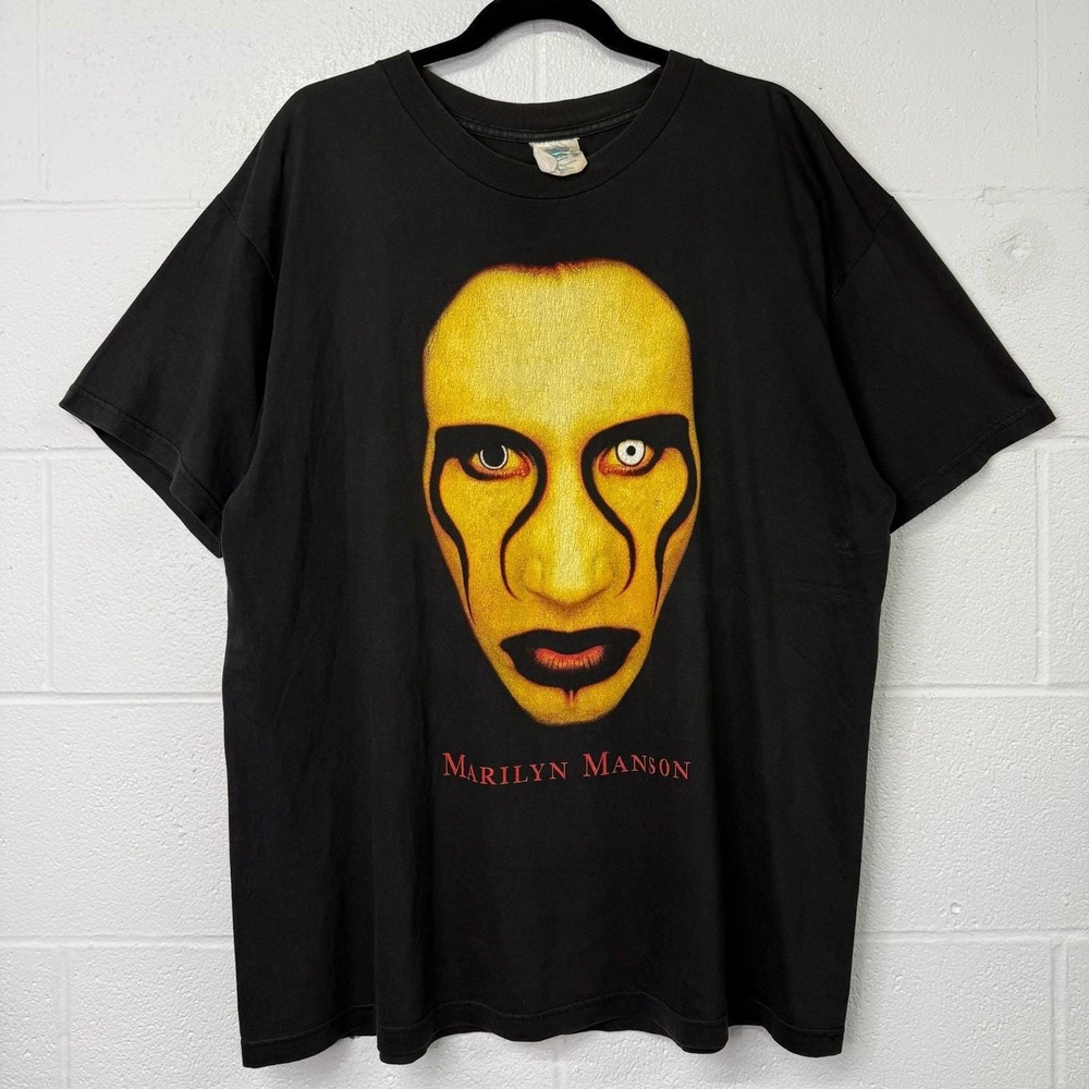 Vintage 90s Marilyn Manson Sex Is Dead T Shirt XL Winterland Black Band Tee